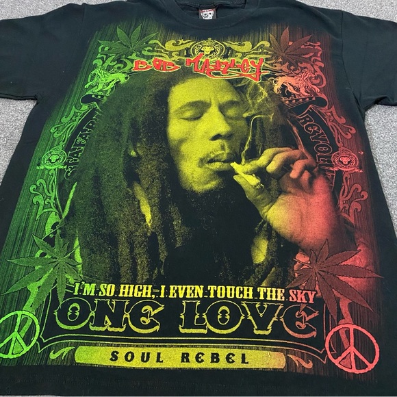 Vintage Embroidered Bob Marley One Love Men’s Size Large - Picture 2 of 9